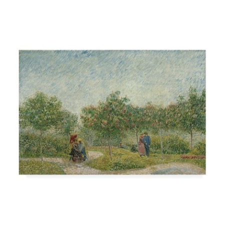 Vincent Van Gogh 'Courting Couples In The Voyer DArgenson Park In Asnieres, 1887' Canvas Art,22x32